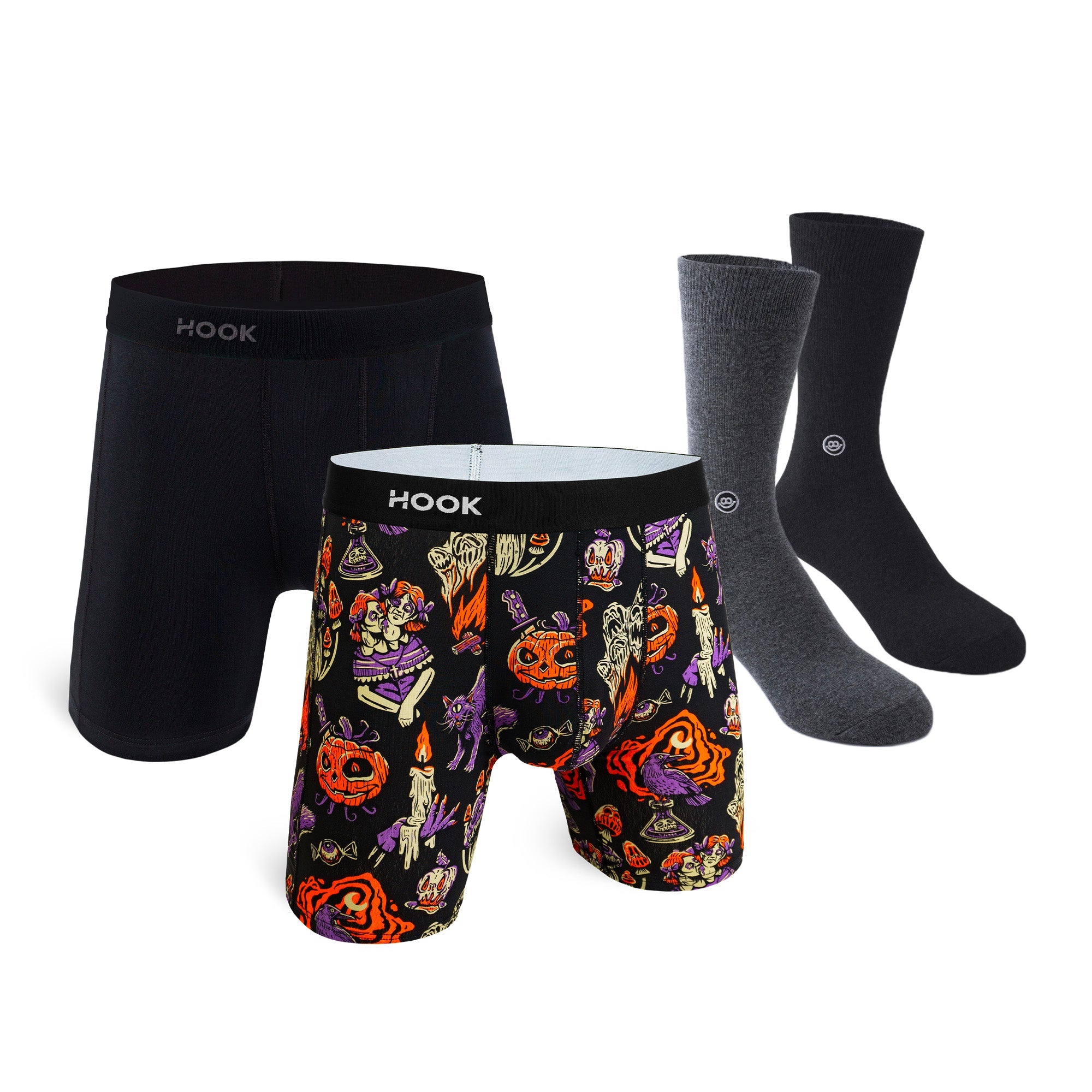 Halloween Pack : 2 Boxers Brief, 2 socks