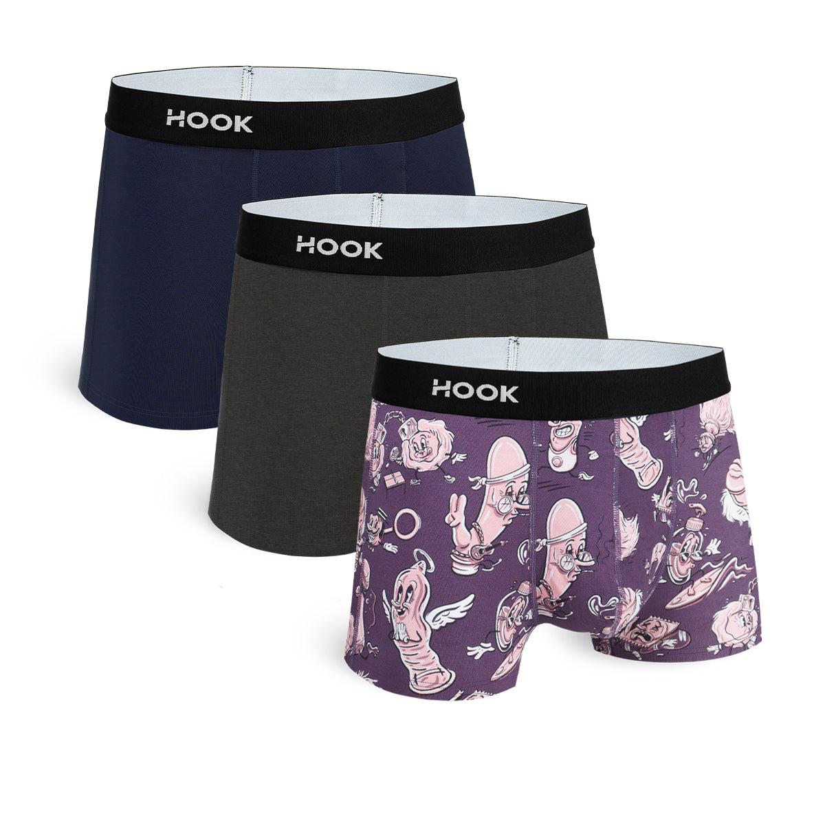 Pack 3 boxers courts : Coquin